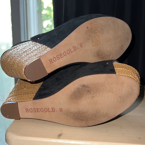 Black Suede Platform Wedge - Picture 7 of 9